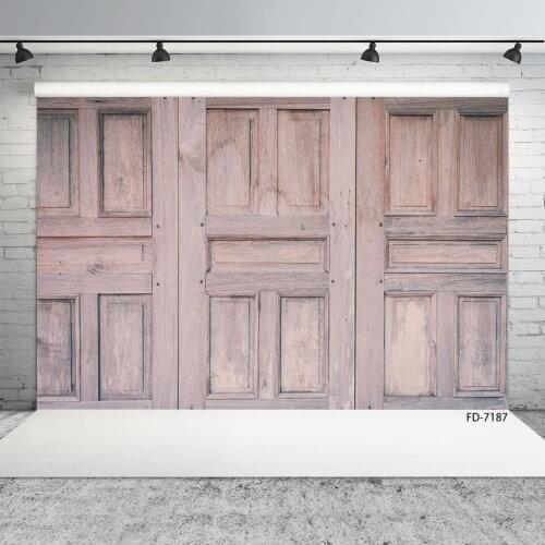 Old Wooden Door Vintage Photo Backgrounds for Portrait Children Baby Goods Photocall Photography Backdrops for Studio Props