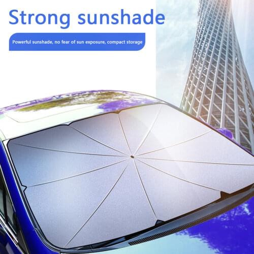 Foldable Car Windshield Sun Shade Umbrella Car Anti-UV Cover Sunshade Heat Insulation Front Window Car Interior Accessories