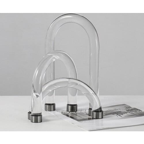 Modern Geometric Lines Arc Decorations Home Living Room Sales Department Irregular Transparent Acrylic Decorations Ornaments