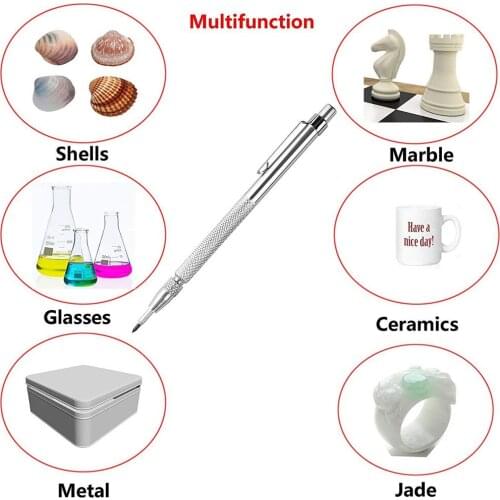 Tungsten Carbide Scriber with Magnet Aluminum Etching Engraving Pen with Clip for Glass Ceramics WXV Sale