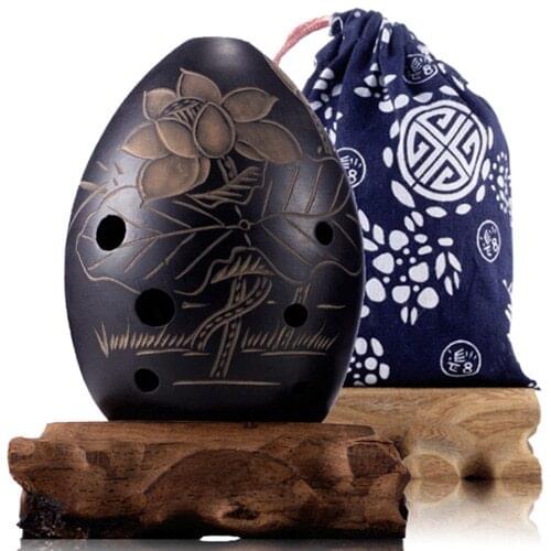 Eight holes black-earthen Xun beginner practice hluru eight holes black-earthen Xun