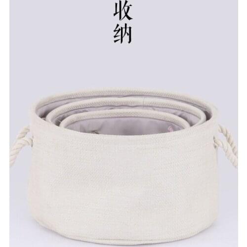 Mingei Japanese household bathroom Storage Basket debris large canvas toy storage basket Laundry basket Naive