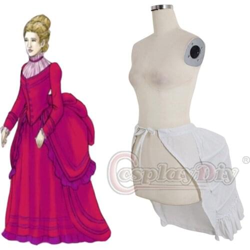 Cosplaydiy 3 Hoops Victorian Petticoat Crinoline Underskirt Women Frame Pannier Bustle Petticoat L320