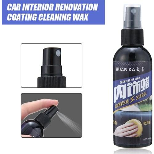 1pc 120ml Car Dashboard Seats Cleaning Agent Universal Auto Interior Liquid Care Cleaner Increase Surface Gloss Accessories