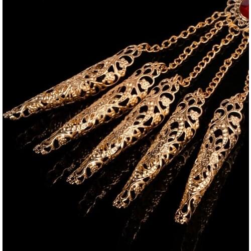 1pc Womens Girls Belly Dance Dancing Finger Indian Thai Finger Golden Jewelry 1XCA