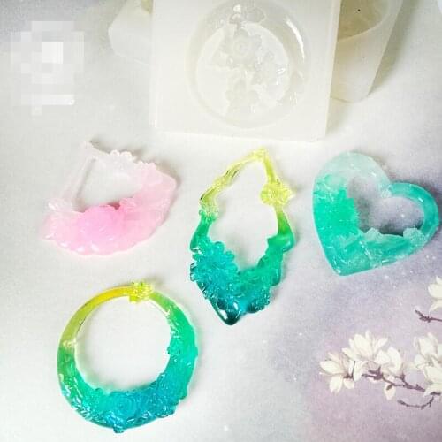 1pcs Liquid silicone mold DIY resin jewelry pendant necklace pendant lanugo mold resin molds for jewelry