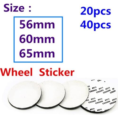 20pcs - 40pcs 65mm 60mm 56mm Wheel Center Sticker Car Styling Rims Hub Caps Cover Auto Accessories For Badge Logo Decal Emblem