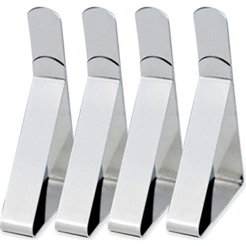 24 Pack Tablecloth Clips Durable Stainless Steel Ripple Table Cloth Clips & Cover Clamps for Dining Table Outdoors Picnics