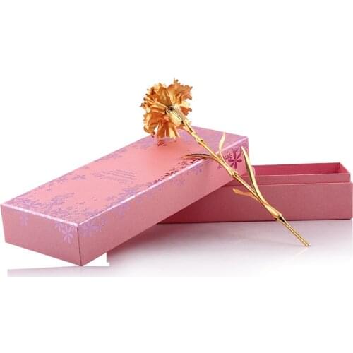 24k golden carnation, Golden foil carnation flower, great gift for mother