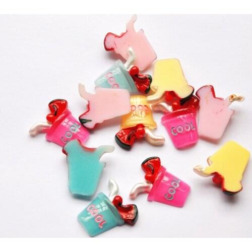30pcs 23*22mm DIY Scrapbooking Phone Case Decorative Craft Miniature Artificial Resin Cabochon Cool Cola