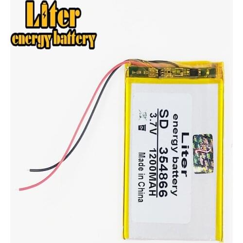 Tablets charge batteries 3.7V 1200MAH 354866 355065 For Mp3 MP4 MP5 GPS PSP mobile bluetooth