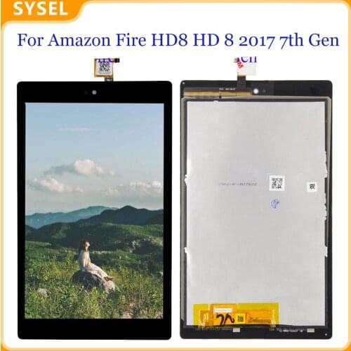 For Amazon HD8 2017 Lcd HD 8 2017 7th Gen SX034QT Lcd Display Touch Screen Digitizer Assembly Replacement Parts