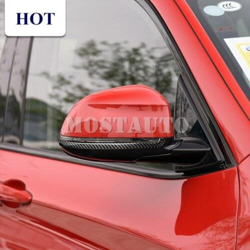 For BMW X3 X4 F25 F26 Carbon Fiber Rearview Mirror Cover Anti-Rub Protector 2014-2017 2pcs Car Accessories Interior Car Decor