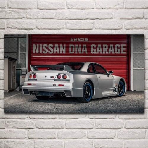 Classic skyline racing cars silver awesome vehicles fanart posters on the wall picture home living room decoration bedroom KP178