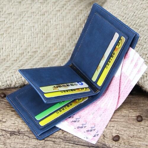Mans True Color Wallet New Matte Mens Wallet Short Large-Capacity Multi-Function Fashion Retro Tri-Fold Wallet