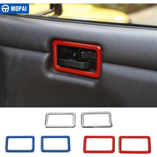 MOPAI ABS Car Interior Door Handle Bowl Decoration Frame Cover Stickers for Jeep Wrangler TJ 1997-2006 Car Accessories Styling