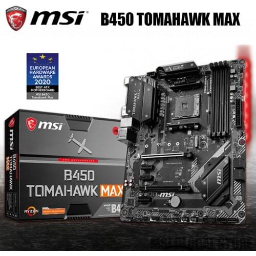 MSI B450 TOMAHAWK MAX ATX AMD B450 B450M DDR4 4133(OC) MHz,M.2,SATA3, USB3.1,USB3.2 ,DVI,64G,best support R9 CPU Socket AM4