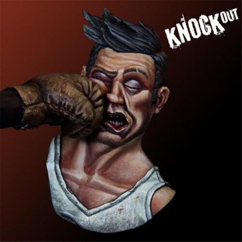 Boxer Knockout Resin Bust 1/12 Assembly Model Figure Resin Kit Bust Colorless Models Self-Assembled Toys