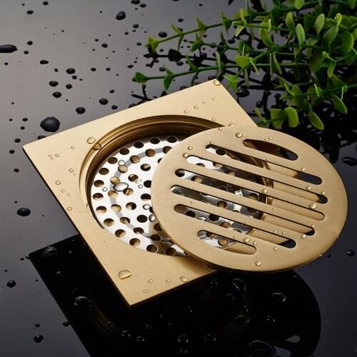 Bathroom floor shower drain waste floor drain Anti-odor Bathtub Shower Drainer Stainless Steel Square drainage