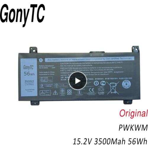 GONYTC 15.2V 56Wh PWKWM Original laptop Battery for dell Inspiron 14 7000 7466 7467 P78G 063K70 0M6WKR