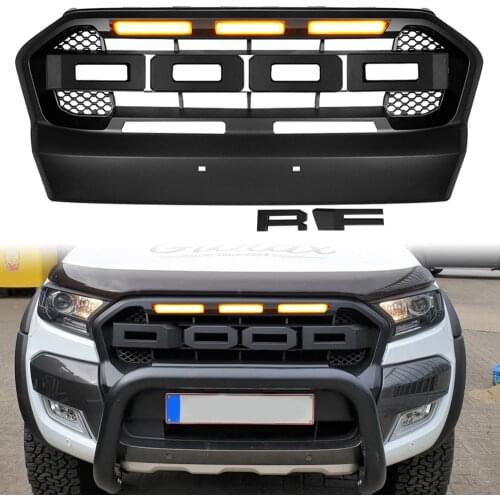 For Ranger T7 Racing Grills For Ranger T7 2015 2016 2017 Modified Auto Cover Front Racing Grille Grills Front Grill