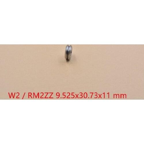 RM2ZZ W2 W2S 9.525mmx30.73mmx11.1mm V wheel W groove sealed ball bearing linear guide roller 9.525x30.73x11.1 1pcs