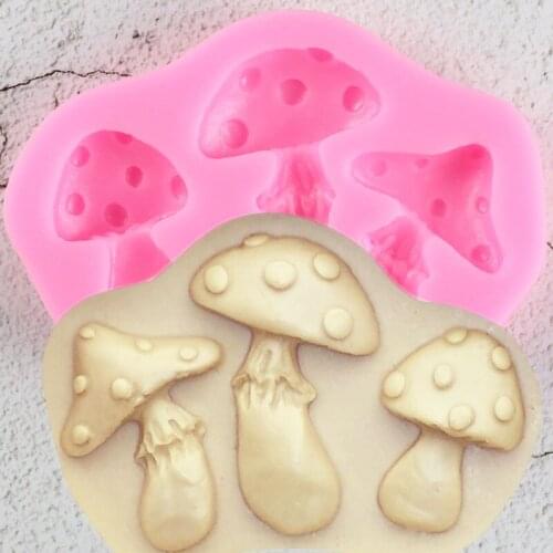 Mushroom Shape Silicone Mold Chocolate Gumpaste Molds Cupcake Topper Fondant Cake Decorating Tools Candy Clay Soap Resin Moulds