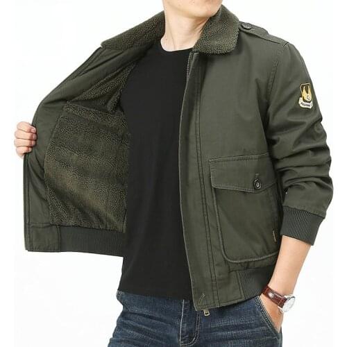 Thick Fleece Winter Military Jacket Men Plus Size 4XL Multi-pocket Warm Parkas Men Fur Collar Bomber Jackets Parkas Hombre