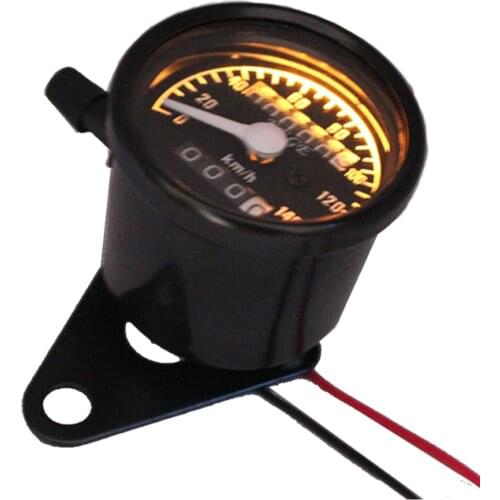 Universal 12v LED Backlight Motorcycle Dual Speedometer Odometer Gauge Scooter Bike Speedo Meter 0-140 km/h for Honda Cafe Racer