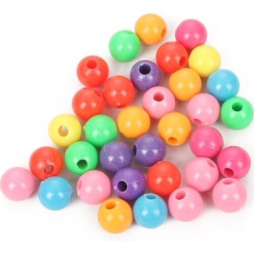 50-500Pcs 3-12mm Mixed Multiple Color Round Spacer Bead Acrylic Beads For Jewelry Making DIY Loose Handcraft Bracelet Necklace