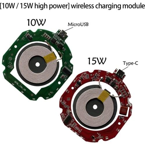 High Quality Standard 10W 15W Qi Fast Wireless Charger Module Transmitter PCBA Circuit Board + Coil DIY Charging