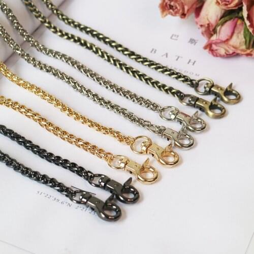 7mm thickness high quality women shoulder bag strap handbag accessories parts wholesale metal chain obag handles hanger straps