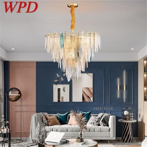 WPD Chandelier Pendant Lamp Postmodern Home LED Colorful Light Fixture for Living Dining Room
