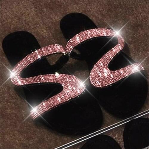 Women Summer Flat Bling Slippers Transparent Jelly Flat Shoes Female Flip Flops Sandals Outdoor Beach Ladies Slides Glitter