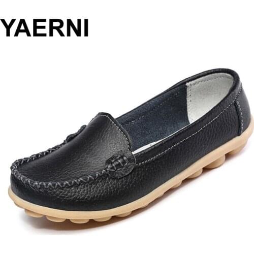 YAERNI 2017 New Artificial Leather Women Shoes Causal Soft Womans Flats Female Moccasins Sapatilhas Femininos XWD329