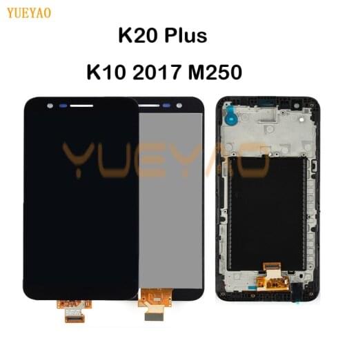 LCD Display for LG K20 Plus K10 2017 M250 M250N LCD Display Touch Screen Digitizer Replacement Assembly with Frame