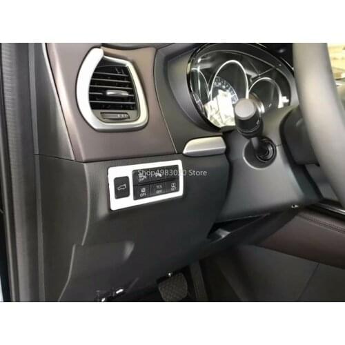 1 Piece Matte Chrome Interior Head light Adjustment Button cover Frame Trim For Mazda CX9 CX-9 2nd Gen. 2016 2017 2018