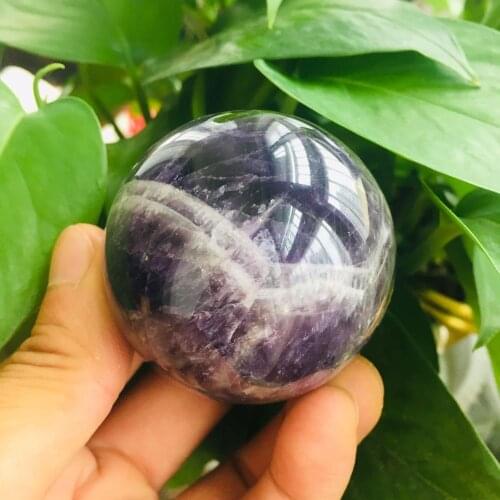 1pcs Natural Beautiful Fantasy Amethyst Quartz Crystal Sphere Ball 45-50MM