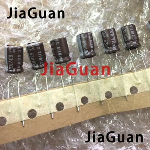 10PCS NEW ELNA RFS SILMIC II 63V10UF 8X12MM SILMICII 10UF 63V hot sale SILMIC2 10uf/63v brown 63V10uF