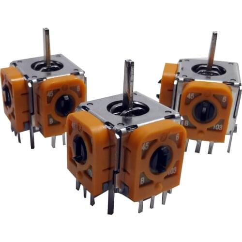 5pcs 13X13mm Taiwan FJM10K 3D aircraft model rocker potentiometer 360 degree back to the game machine hand switch matching cap