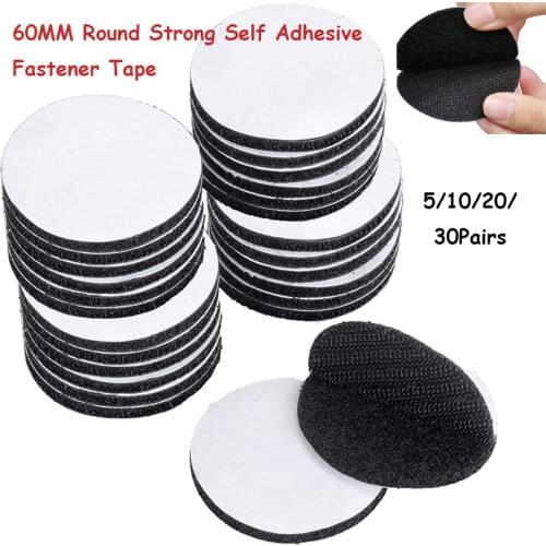 5/10/20/30/50 Pairs/Bag 60mm Self-adhesive Hook and Loop Household Non-slip Stickers, Sofa and Carpet Fasteners
