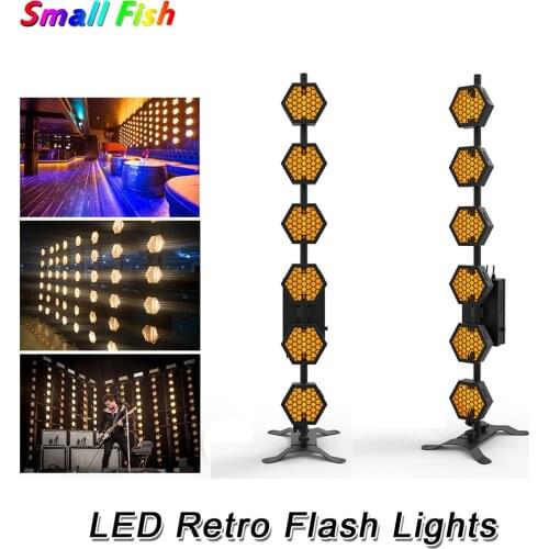 Six-Line Hexa Pixel Lights LED Retro Flash Stage Light For Party Holiday Colorful Stage Lighting DJ Laser Projector Wash Effects