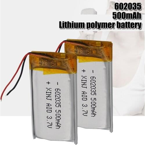 602035 500mah 3.7V lithium-ion polymer battery for mio navigation recorder recording video wireless tetra P300 playme recorder
