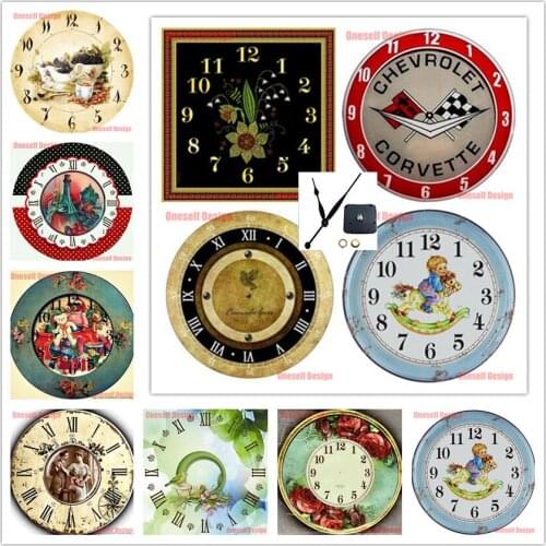 2020 new style 5d diamond painting with clock plant 5d diamond embroidery full set with clock christmas decorations for home