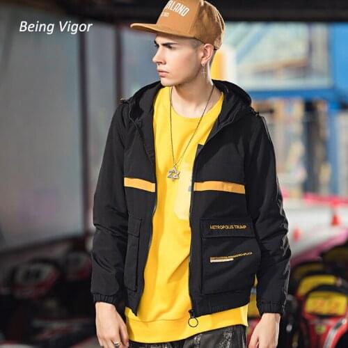 BINWEIGE Hooded Jackets For Men