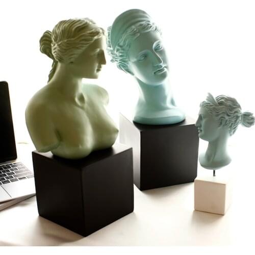 Venus Goddess Bust Art Sculpture Statue Home Decoration Nordic Style Resin Craftwork Roman Mythology L3388