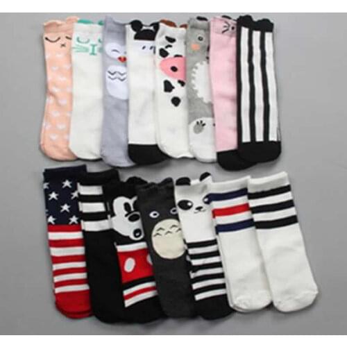 Baby Socks Knee High LegWarmer kids Socks fashion Cartoon Animal print Fox Long kids Socks toddler wear infant