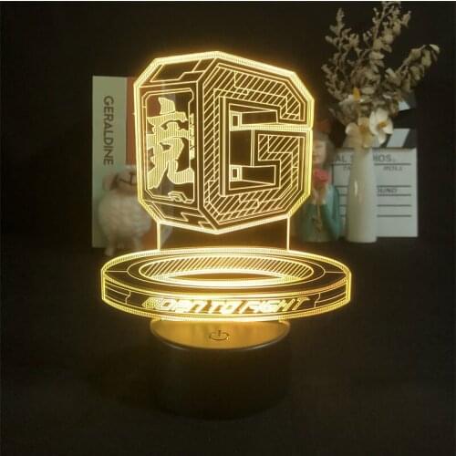 Electronic Sports Logo Directly Supply Decor Delivery 3D Night Light Alarm Clock Base Light Projector Colorful Table Kid Room