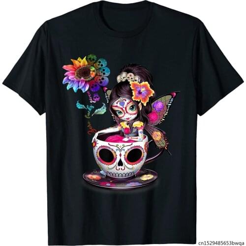 Zero Given Sugar Skull Rainbow Sunflower T-Shirt