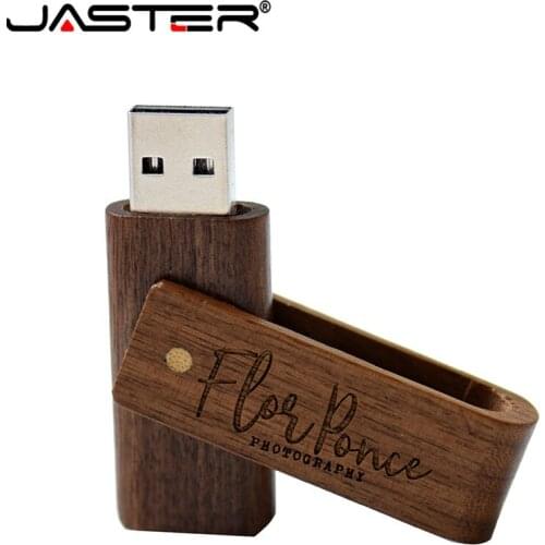 JASTER promotion creative 4 color Rotate wooden usb thumb drive 4GB/8GB/16GB/32GB/64GB USB 2.0 (free custom logo)